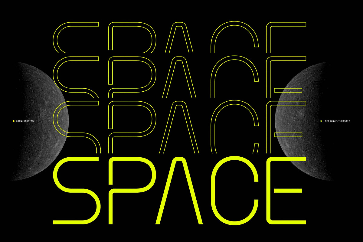 Neexan | Futuristic Font, a Font by Denustudios (Photo 9 of 12)