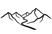 50 Mountain Landscape Silhouette Bun, an Illustration by Designer_Momina (Thumbnail 33 of 51)