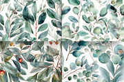 8 Eucalyptus Seamless Pattern PNG Se, an Illustration by Jalina Clipart Studio (Thumbnail 3 of 6)