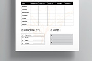 Weekly Diet Planner Template Layout, a Stationery Template by MightyDesign (Thumbnail 3 of 8)