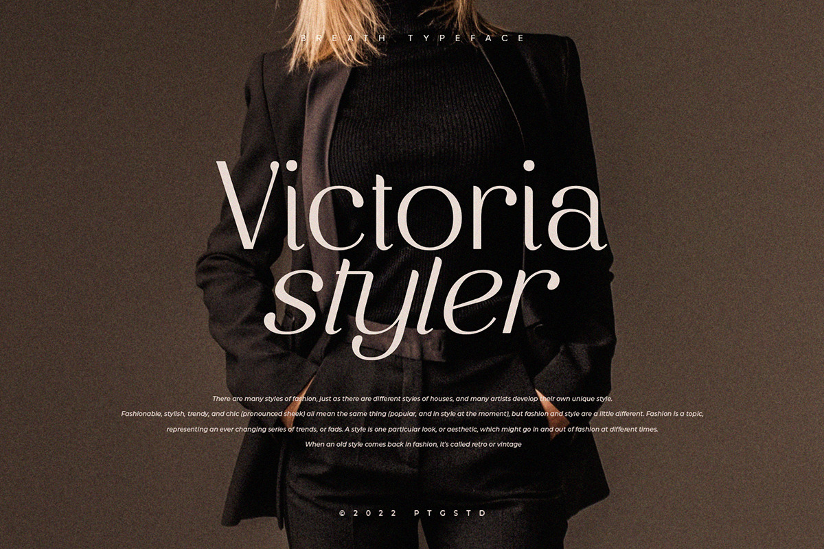 Breath | Modern Ligature Serif, a Serif Font by Pentagonistudio (Photo 2 of 11)