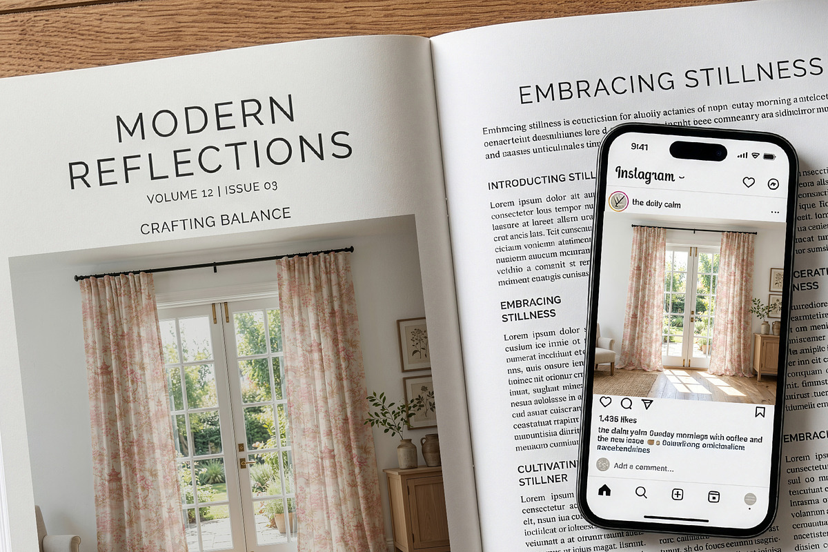 Cottagecore Curtains Mockup PSD, a Household Mockup by 1001 mockups (Photo 5 of 11)
