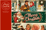 Retro Christmas illustrations, a Seasonal Illustration by Pundateam (Thumbnail 4 of 7)