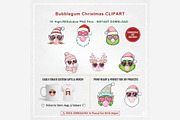 Bubblegum Christmas Clipart Bundle, a Seasonal Illustration by Tanya Kart (Thumbnail 8 of 9)