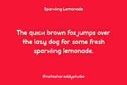 SPARKLING LEMONADE by Natasha Reddy, a Sans Serif Font by Natasha Reddy Studio (Thumbnail 4 of 7)