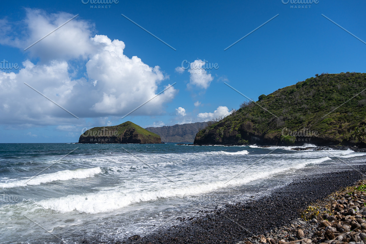 Atuona Bay black sand beach in Hiva Oa, Marquesas Islands, Frenc, a Nature Photo by GoodGoods (Photo 1 of 2)