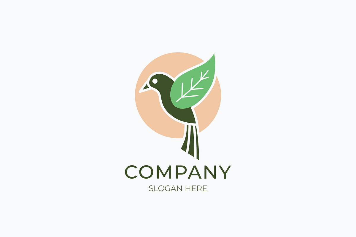 Green natural bird leaf logo, a Branding & Logo Template by Medianeka (Photo 2 of 3)