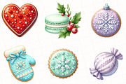 Christmas Cookies & Candy Clipart, an Illustration by OK Design (Thumbnail 4 of 5)