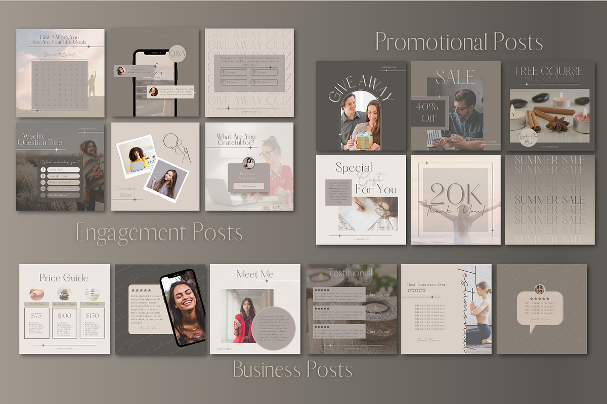 Instagram Coach Template Bundle, a Social Media Template by Faytemplates (Photo 7 of 11)