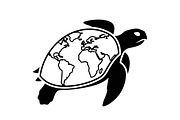World Map Sea Turtle Bundle, an Illustration by Gaye Art (Thumbnail 15 of 31)