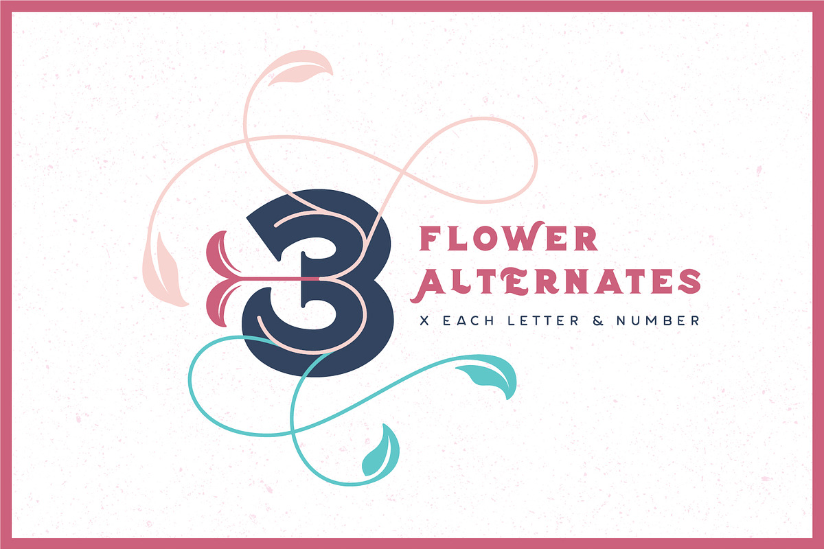 Flor Layered Font + Extras preview 3