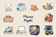 Movies Sticker set, an Illustration by ikarifq shop (Thumbnail 6 of 7)