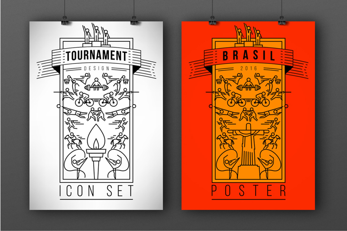 20 Minimal Olympic Vector Icons, an Outline Icon by Kursat Unsal (Photo 7 of 7)