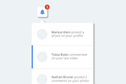 Clean notification dropdown designs, a Templates & Theme by Design & photo resources (Thumbnail 3 of 4)