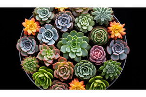 shapes succulent top view white, a Background Photo by pikepicture