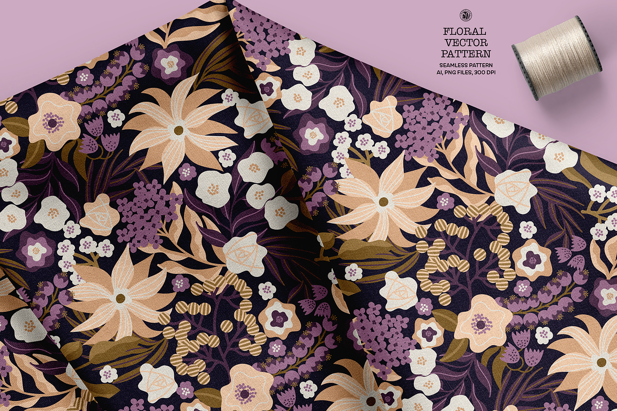 Floral Vector Pattern vol18, a Pattern Graphic by Webvilla Studio