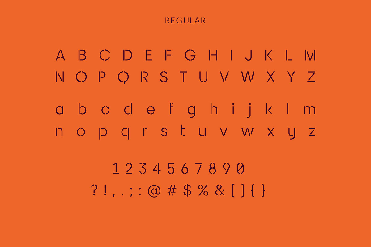 Sukima Stencil Display Font preview 3