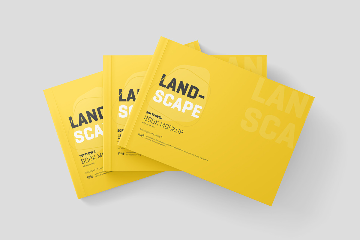Landscape Softcover Book Mockup, a Mockup by Toasin Studio (Photo 5 of 17)