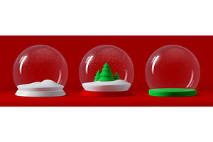 3D Christmas glass snow ball, Xmas, an Illustration by Buch&Bee