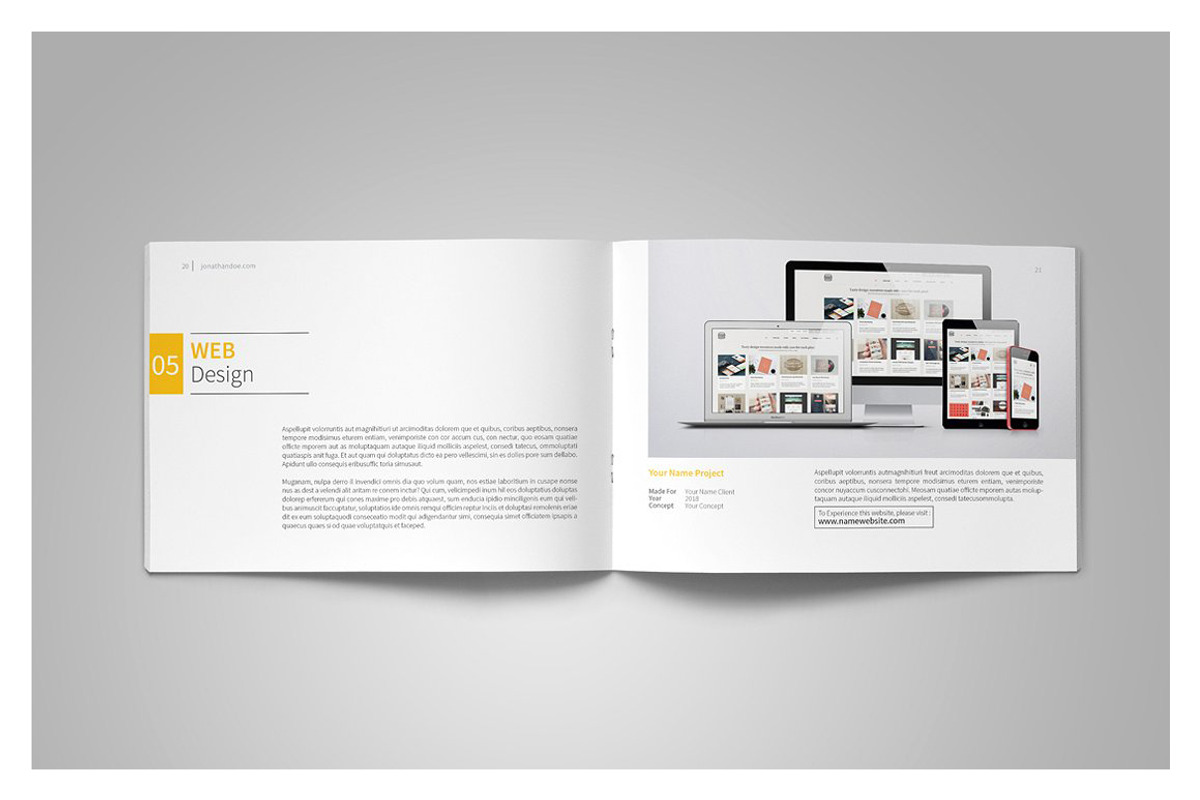 Graphic Design Portfolio Template, a Brochure Template by adekfotografia (Photo 14 of 24)