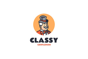 Classy Gentleman Mascot Logo Design, a Branding & Logo Template by Artnivora.Std