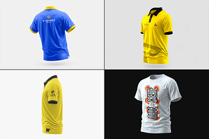 Polo & Crew Neck T-Shirt Mockup Set, a Shirt Mockup by graphypix