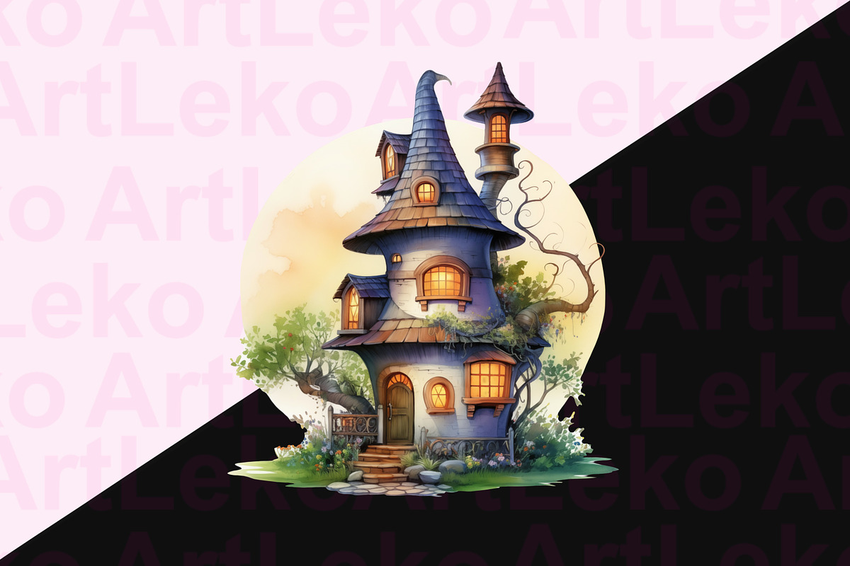 The Evil Witch’s House Clipart, a Seasonal Illustration by LekoArt (Photo 9 of 10)