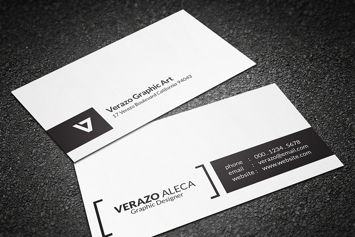 Simple Minimal Business Card, a Business Card Template by Verazo (Photo 2 of 3)