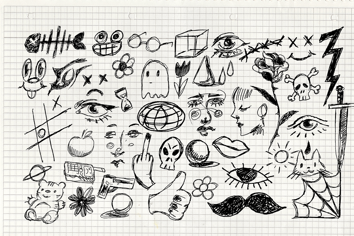 Vector Scribbles and Paper Scraps, a Texture Illustration by GRPXSTORE (Photo 6 of 13)
