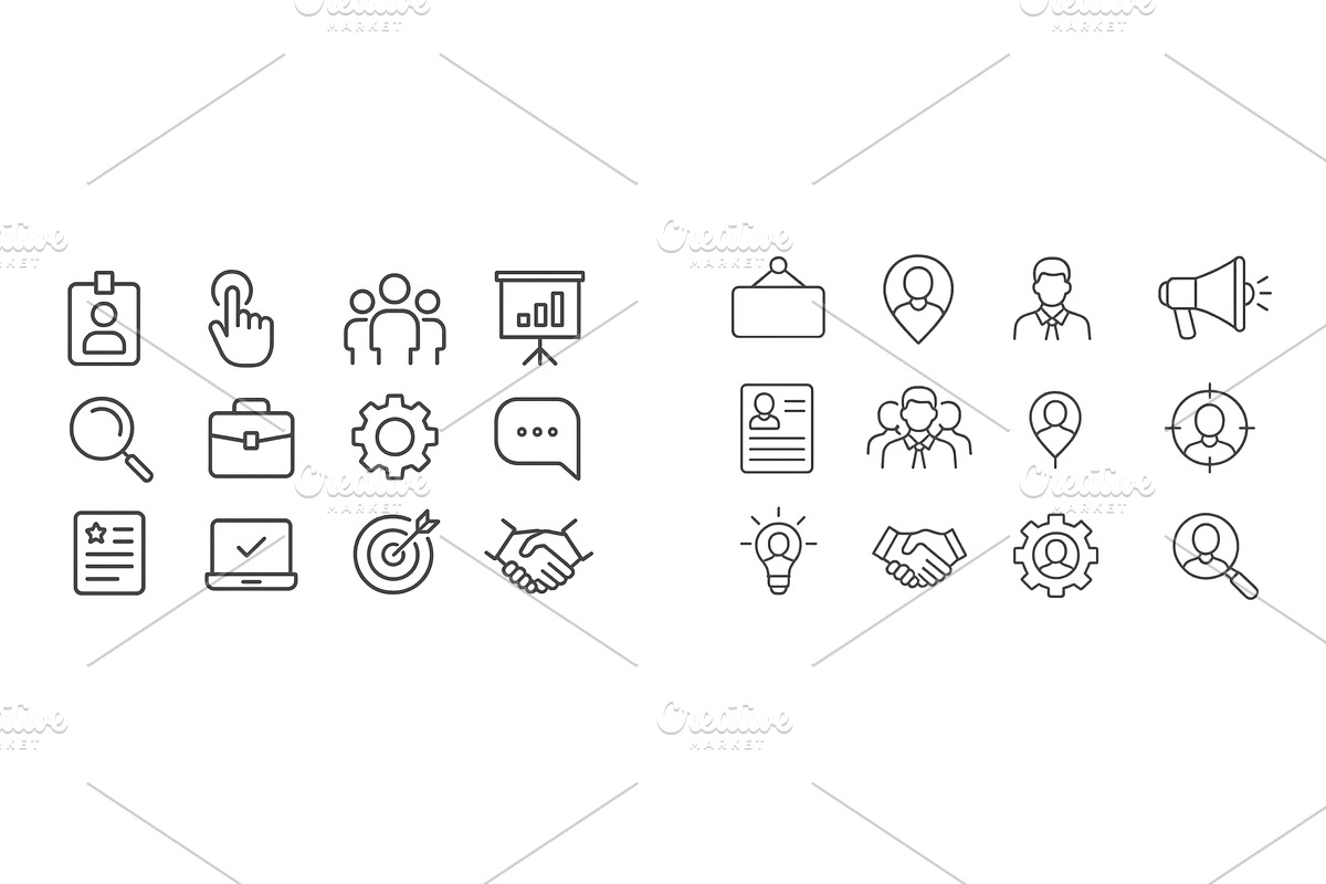 Versatile set of simple line icons, an Object Illustration by ZinetroN