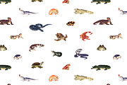 Reptiles and amphibia animals set, an Animal Illustration by PaperTrident (Thumbnail 3 of 3)