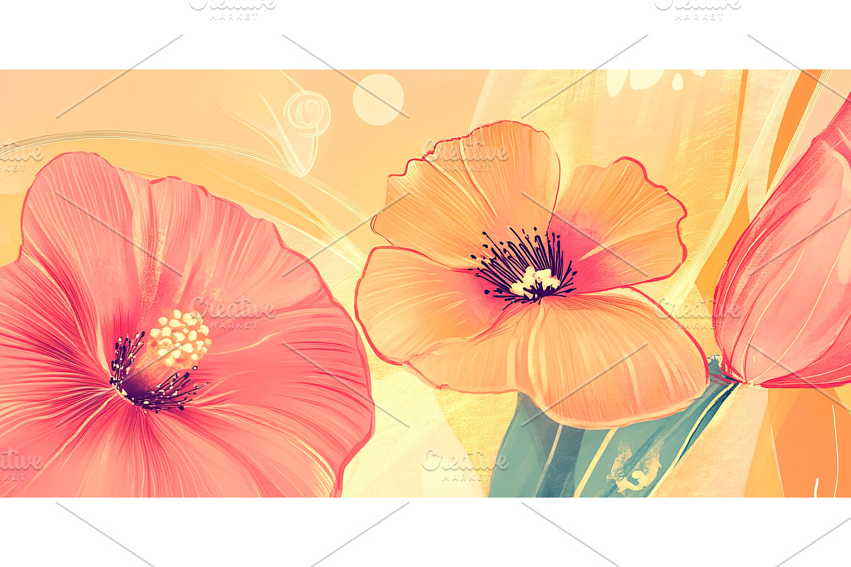 Vivid floral close up featuring, an Object Illustration by Lermont51