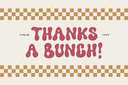 Funkie Retro - Groovy Display Font, a Handwritten Font by Timurtype (Thumbnail 7 of 7)