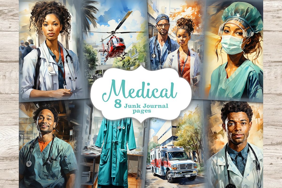 Medical Junk Journal Pages, a Work Illustration by GlamArtZhanna (Photo 1 of 9)