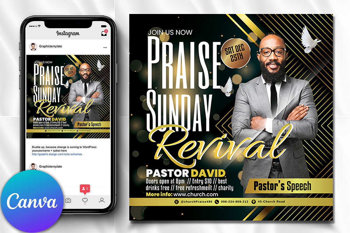 Church Flyer | Canva Flyer, a Social Media Template by Business Flyers (Photo 1 of 2)