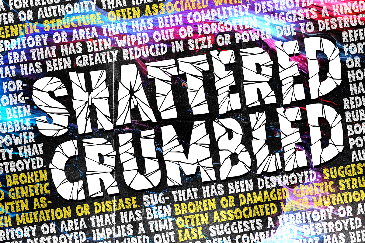 Fracture Dreams Crack Horror Font, a Blackletter Font by dansdesign (Photo 4 of 9)