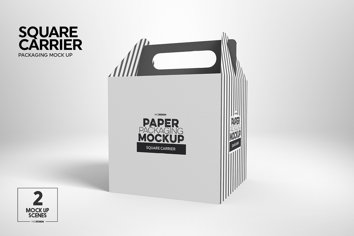 Square Carrier Packaging Mockup, a Packaging Mockup by INCDesign (Photo 5 of 7)