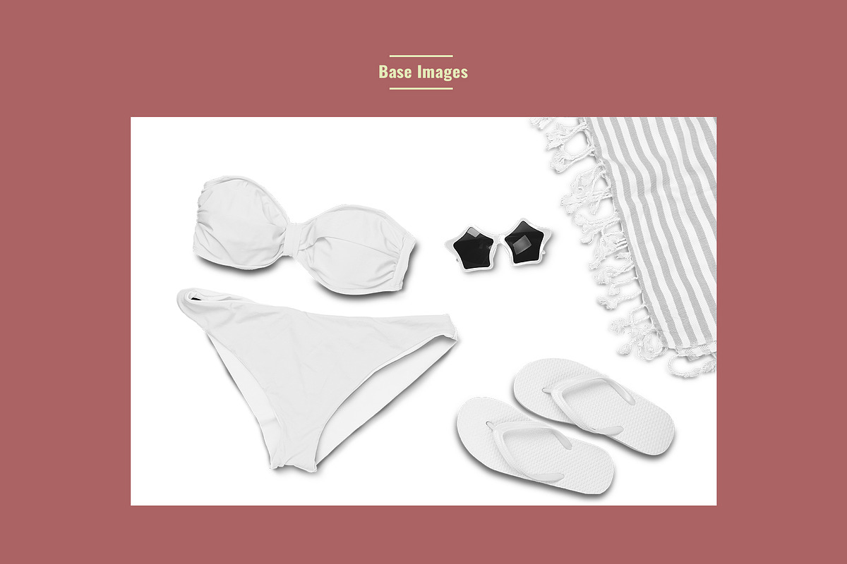 Flat Lay Beachwear Scene Mockup, an Apparel Mockup by Designertale (Photo 6 of 6)