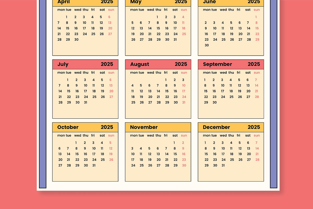 Calendar 2025, a Print Template by nyilstudio (Photo 3 of 3)