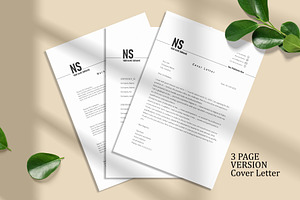 Minimal Resume Template Cover Letter