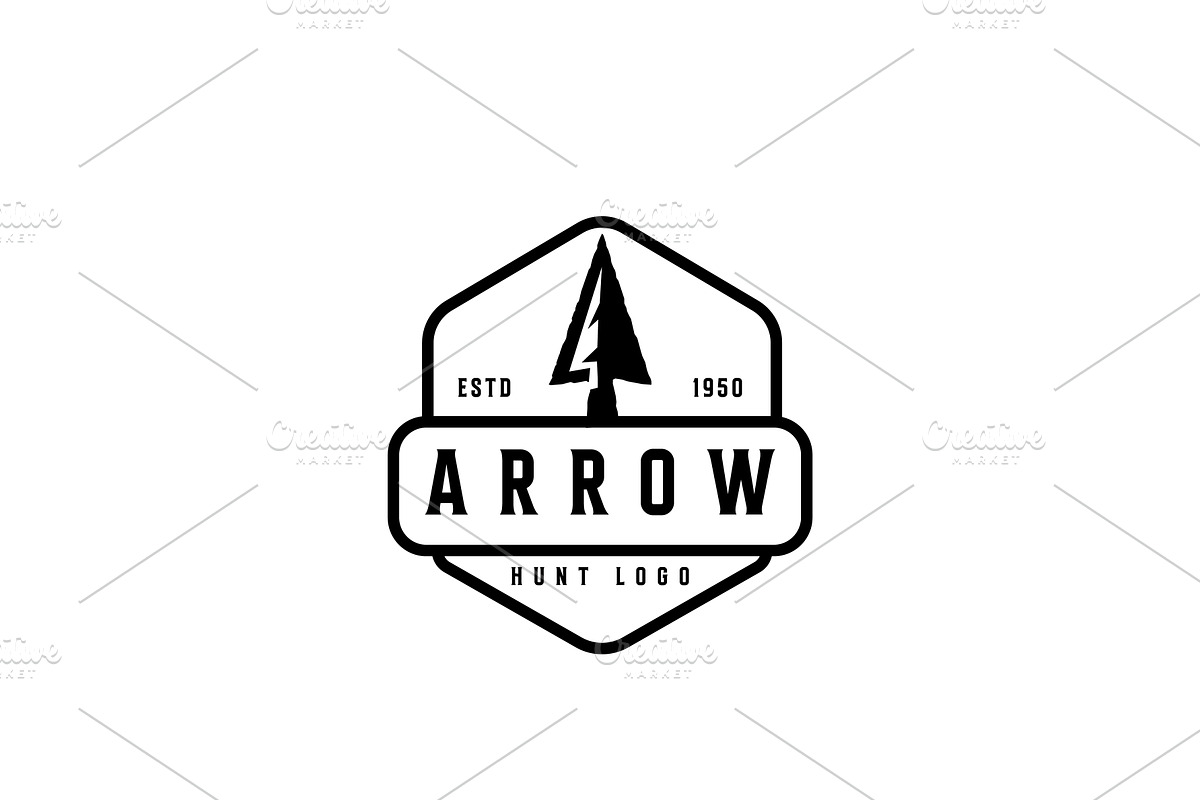 Arrow Hunting Rustic Logo Design