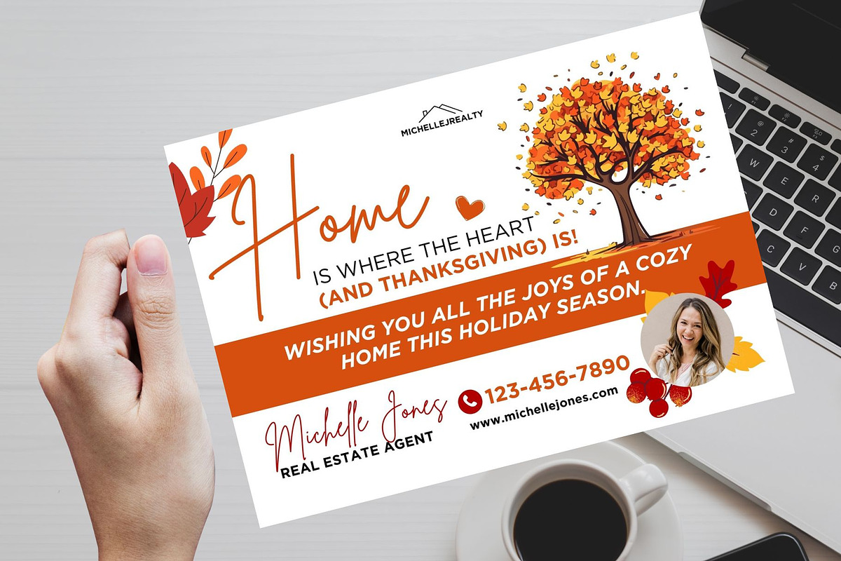 Real Estate Holiday Postcards Canva, a Card Template by CreativeVinesStore (Photo 5 of 8)