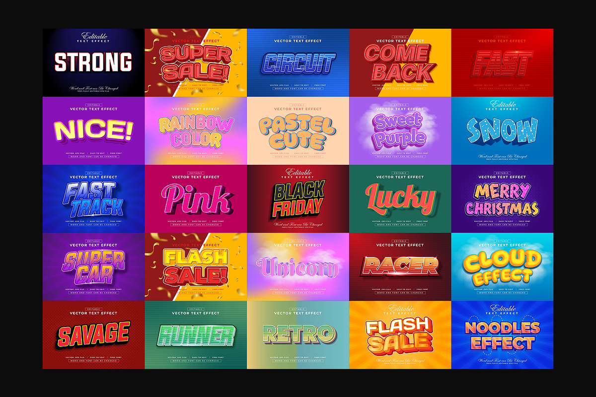 25 Text Effects Template Pack, a Layer Style Add-On by padilah_a (Photo 2 of 32)