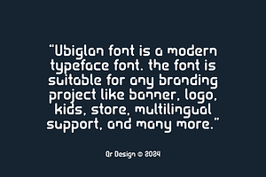 Ubiglan - Sans Modern Logo Font