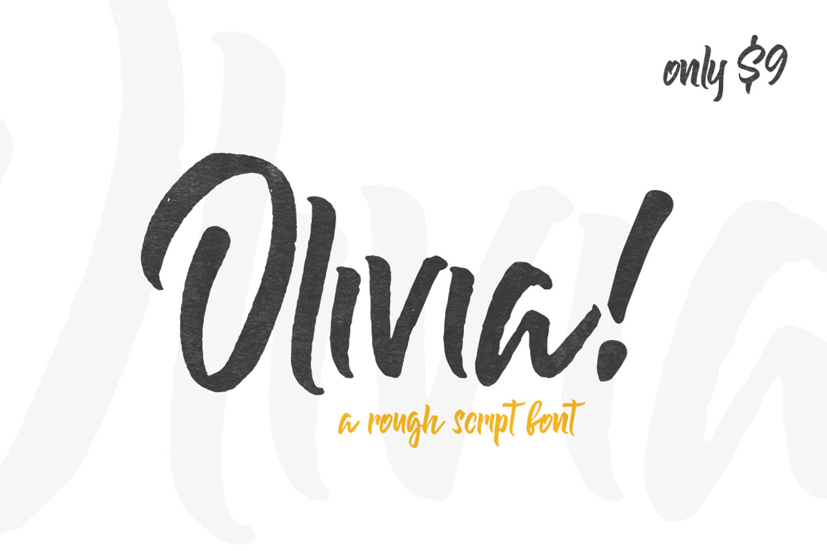 Olivia Rough Font, a Font by Salt & Pepper Designs (Photo 1 of 7)