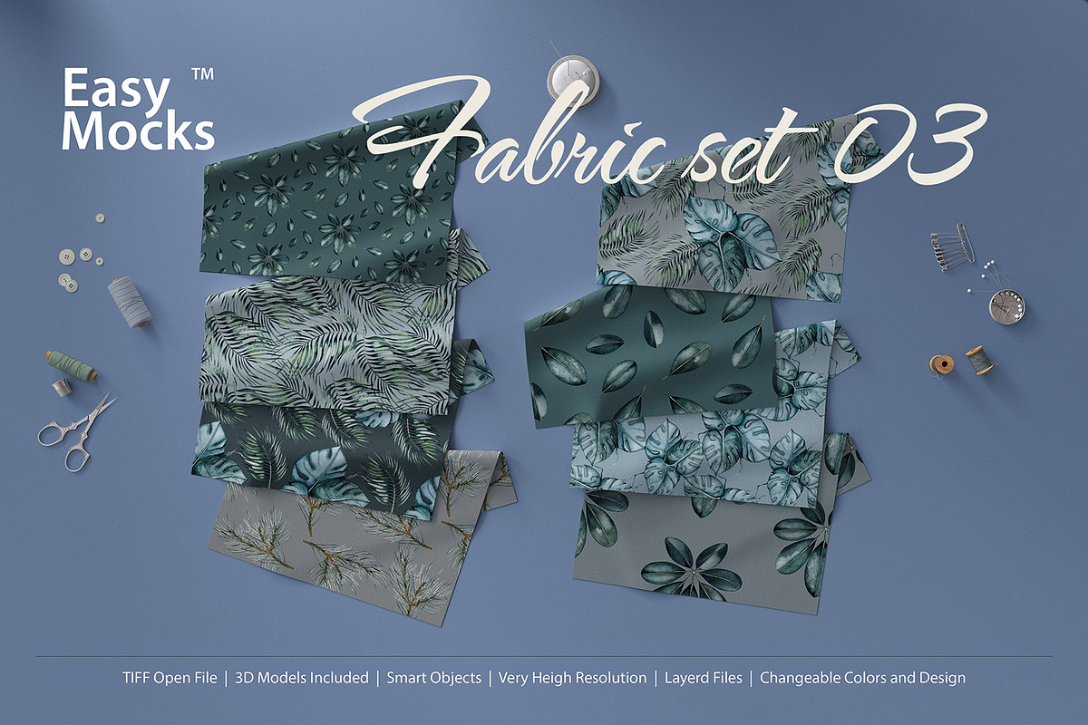 Fabric Mockup set 03, a Product Mockup by Easy Mocks (Photo 1 of 6)