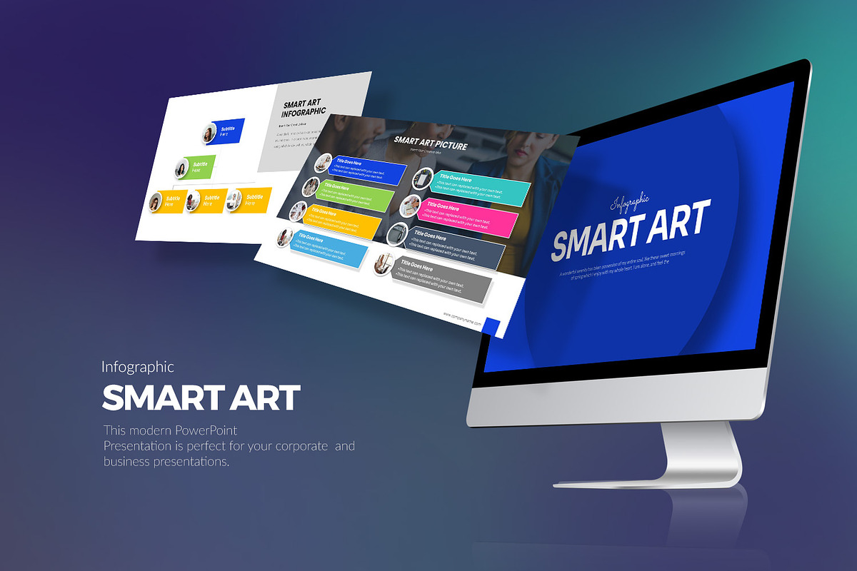 Smart Art  PowerPoint Templates, a Presentation Template by Stock Shape (Photo 1 of 4)