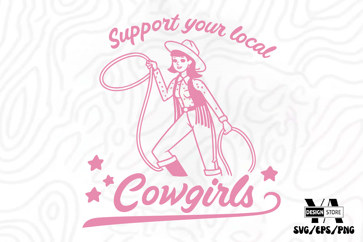 Vintage Western CowGirl SVG Bundle, an Object Illustration by Ya_ Design Store (Photo 2 of 11)