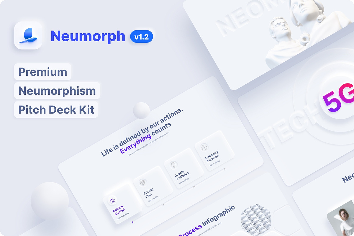 Neumorphic Presentation Template, a Presentation Template by TemplateZuu (Photo 48 of 48)