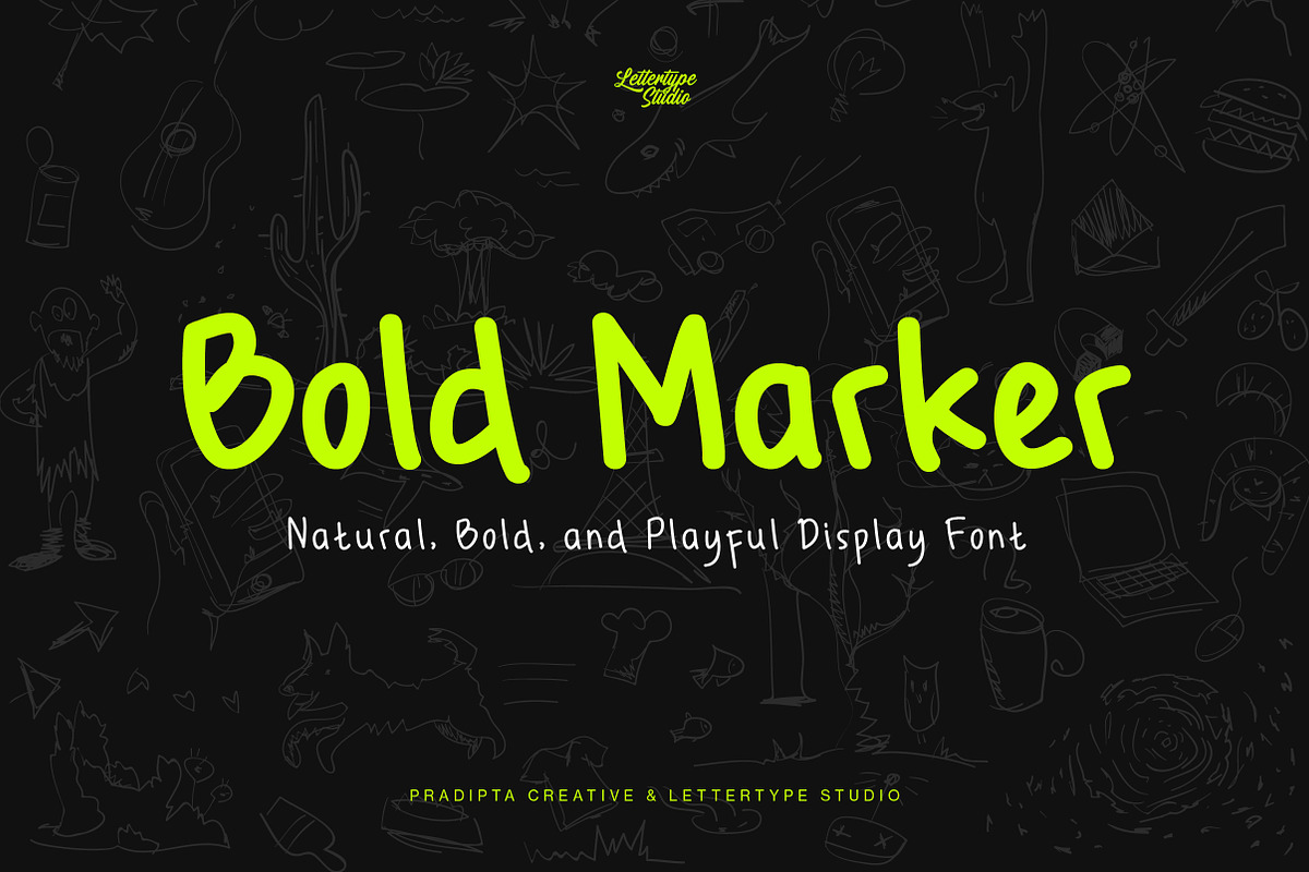 Bold Marker | Natural & Bold Display, a Handwritten Font by Lettertype Studio (Photo 1 of 15)